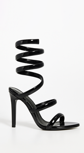Cavarelli Coiled Sandal Heels - Black